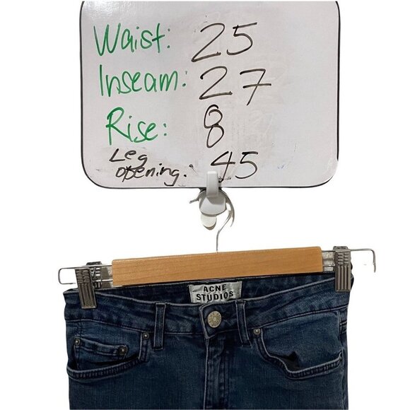 Women's ACNE STUDIOS Jeans Denim Pants Trousers Skinny Blue Skin 5 Deep 24/32 - Picture 4 of 9